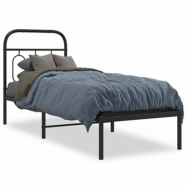 vidaXL Bett Bettgestell mit Kopfteil Metall günstig online kaufen
