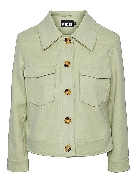 PIECES Vordertaschen Jacke Damen Grün günstig online kaufen
