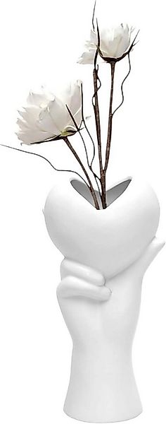 trends for living Dekovase 1pc Herz-Hand Vase Keramische Deko Matt Weiß zwe günstig online kaufen
