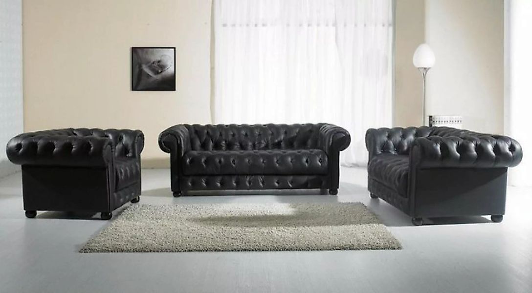 JVmoebel Chesterfield-Sofa Chesterfield Sofa 2 Sitzer Polster Design Couche günstig online kaufen