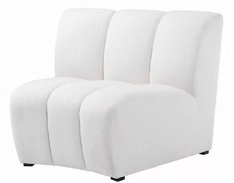 Casa Padrino Sofa Luxus Couch Weiß / Schwarz 109 x 95 x H. 83,5 cm - Geboge günstig online kaufen