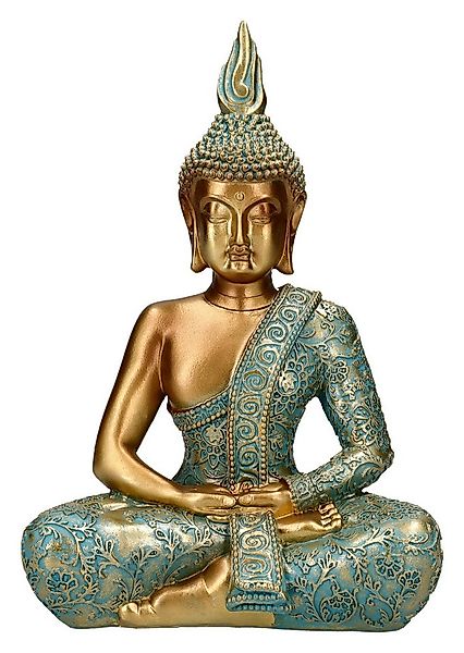 Figuren Shop GmbH Dekofigur Buddha Figur - Mint grün klein - Mythologie Fan günstig online kaufen