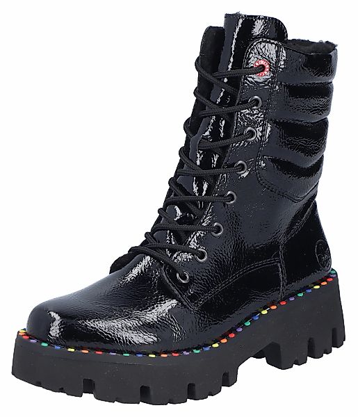 Rieker Winterstiefelette, Plateauboots, Winterboots, Lackstiefelette mit In günstig online kaufen