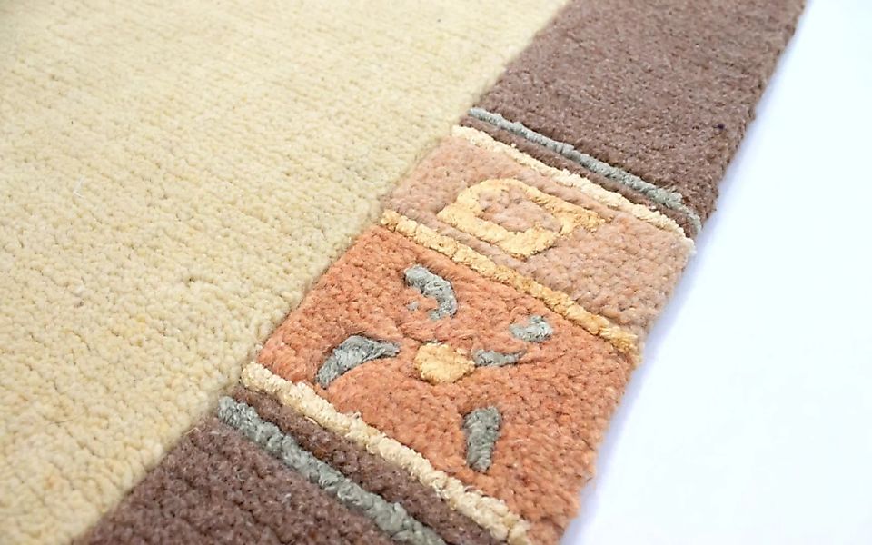 morgenland Wollteppich »Nepal Teppich handgeknüpft gelb«, rechteckig günstig online kaufen