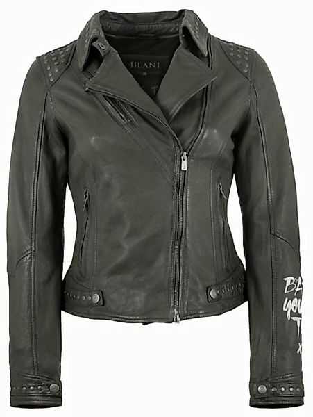 Jilani Lederjacke Daka Jilani - Damen Lederjacke Lammnappa Biker smoke dunk günstig online kaufen