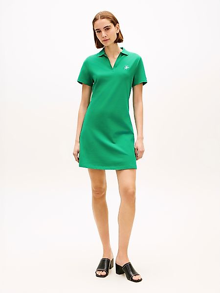 Tommy Hilfiger Polokleid "TH SCRIPT OPEN-NK POLO DRS" mit Knopfleiste günstig online kaufen