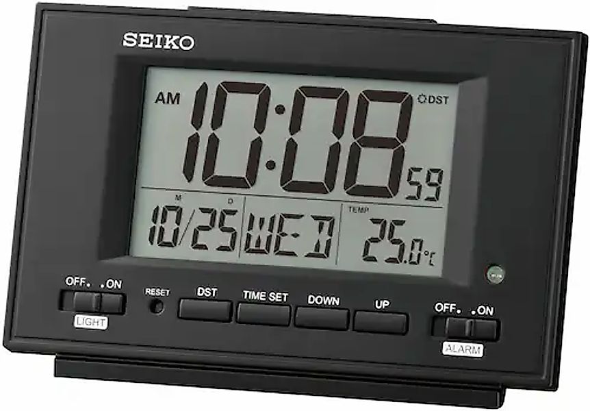 Seiko Quarzwecker, Wecker, Digitalwecker, Schlafzimmer, autom. Kalender, Be günstig online kaufen