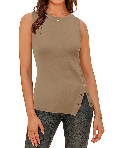 Arach&Cloz Pullunder Arach&Cloz Damen Wollpullover Strickpullover Seitliche günstig online kaufen