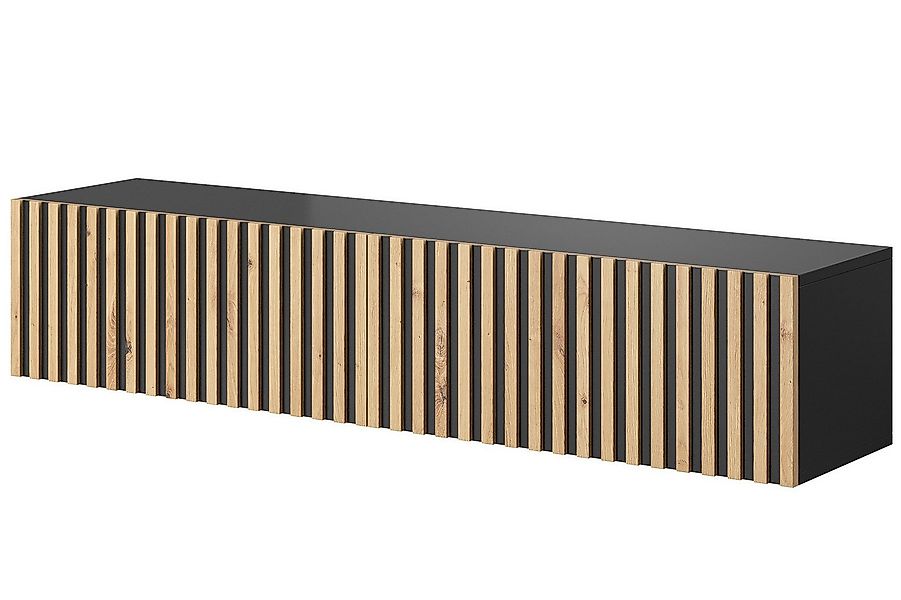 Selsey TV-Schrank TELIRE Hängend mit 2 grifflosen Lamellenfronten, 138,6 cm günstig online kaufen