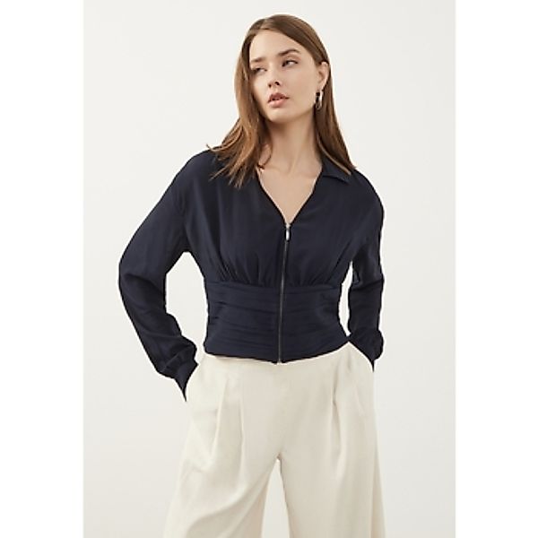 Just Like You  Blusen Marineblaue Kragenbluse günstig online kaufen