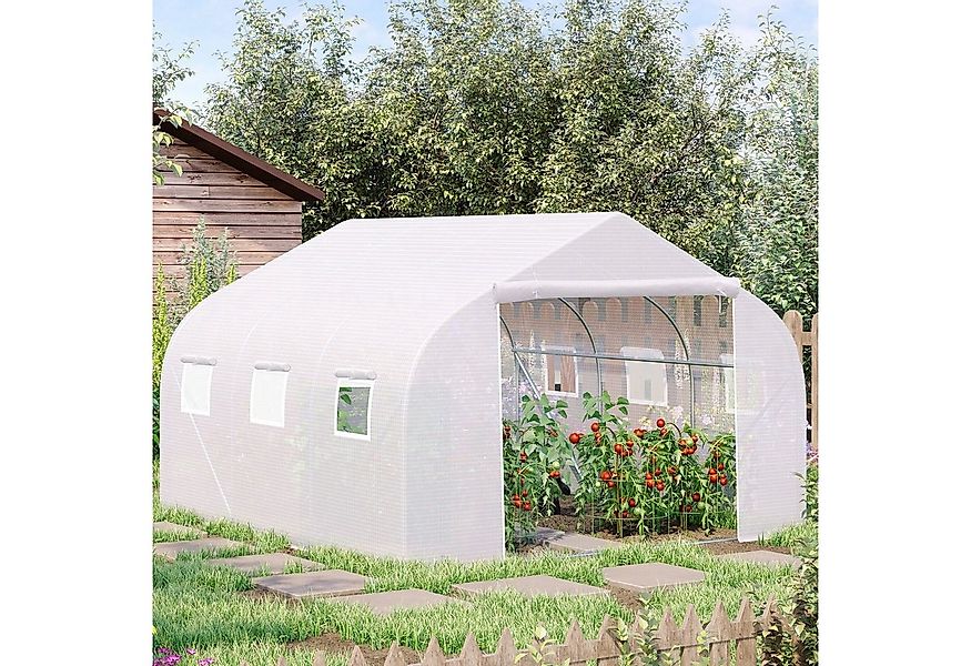 Outsunny Foliengewächshaus Tomatenhaus mit UV-Schutz, Mesh-Fenster, für Gar günstig online kaufen