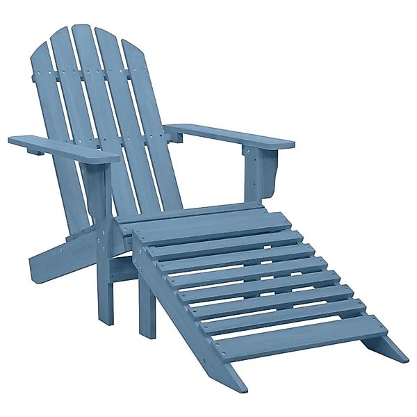 vidaXL Adirondack-Gartenstuhl mit Fußteil Massivholz Tanne Blau 315865 günstig online kaufen