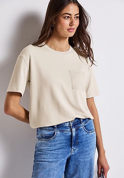 STREET ONE T-Shirt, aus elastischem Materialmix günstig online kaufen