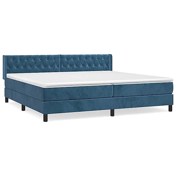 vidaXL Boxspringbett mit Matratze Dunkelblau 200x200 cm Samt1393202 günstig online kaufen