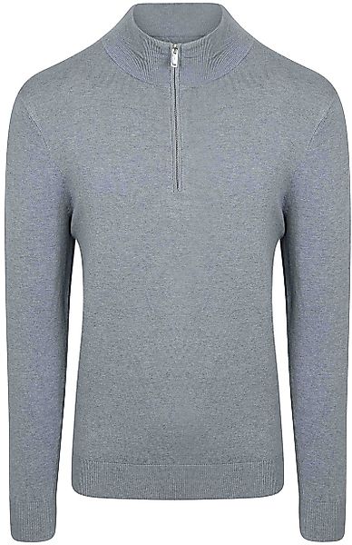 Profuomo Half Zip Pullover Luxury Basic Blau - Größe S günstig online kaufen