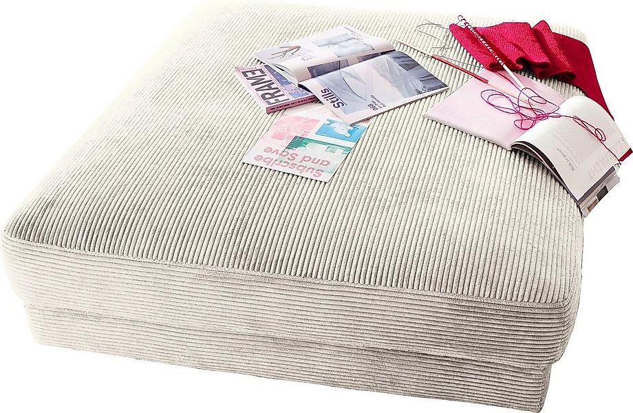 Home affaire Hocker Enisa, passend zum "Enisa"-Sofa, Bezug in Cord günstig online kaufen
