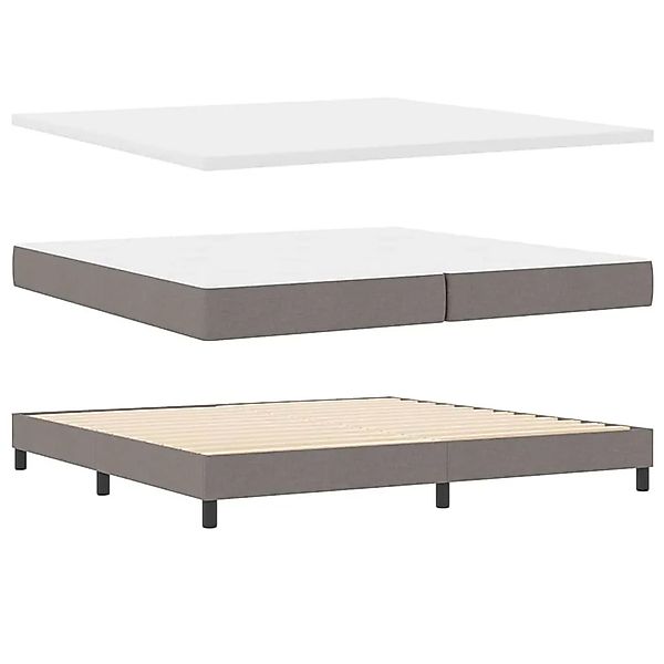 vidaXL Boxspringbett mit Matratze Taupe 200 x 200 cm 3341192 günstig online kaufen