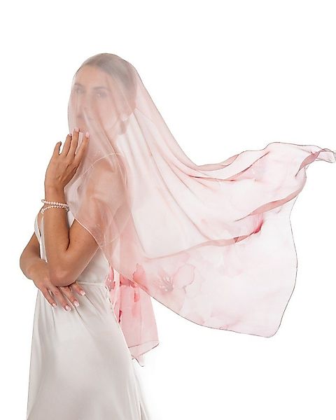 MayTree Seidenschal Seidenchiffon Hibiskus rosa 70 günstig online kaufen
