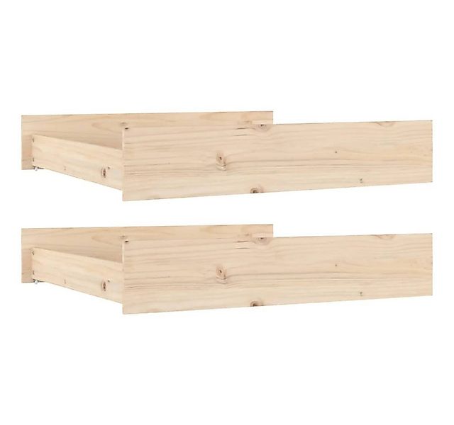vidaXL Bettschubkasten Bettschubladen 2 Stk. Massivholz Kiefer günstig online kaufen