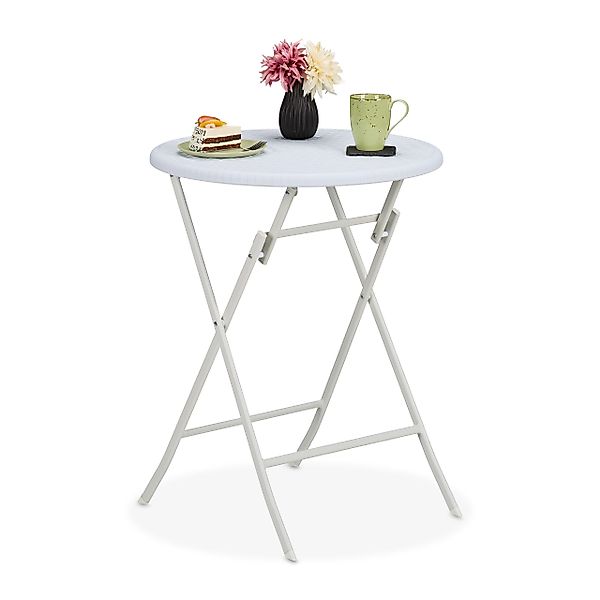 relaxdays Gartentisch Runder Gartentisch in Rattan-Optik, günstig online kaufen
