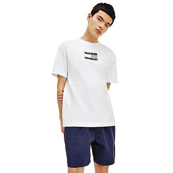Tommy Jeans Tonal Flag Faded Kurzärmeliges T-shirt XS White günstig online kaufen