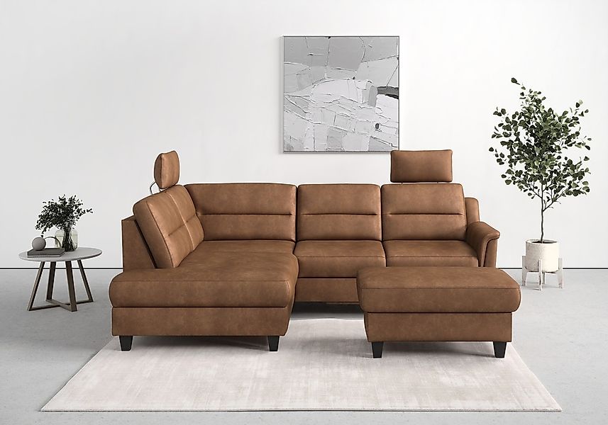 sit&more Ecksofa "Farö L-Form", inklusive Federkern, wahlweise mit Bettfunk günstig online kaufen