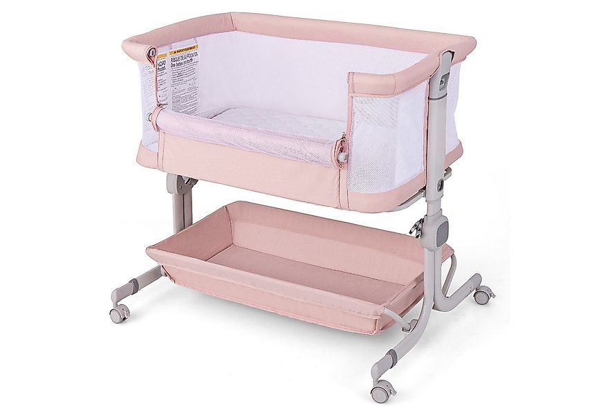 COSTWAY Beistellbett, 1-tlg., Reisebett, Babybett, 6 Fach höhenverstellbar günstig online kaufen