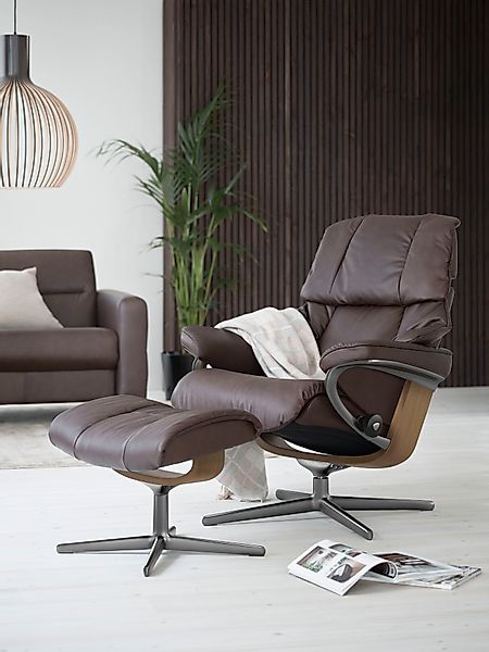 Stressless "Reno" Set, Relaxsessel mit Hocker, mit Hocker, mit Cross Base, günstig online kaufen