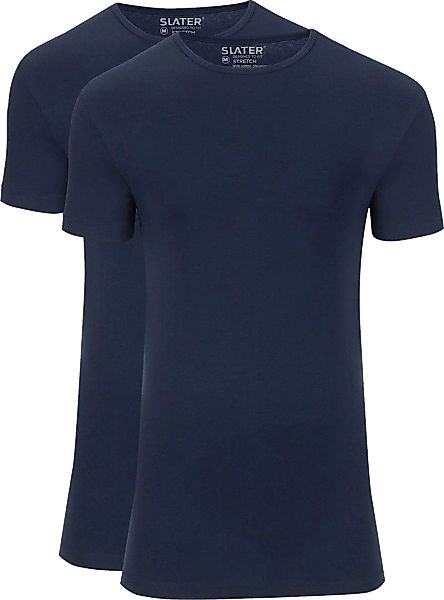 Slater 2er-Pack Stretch T-shirt Dunkelblau - Größe S günstig online kaufen