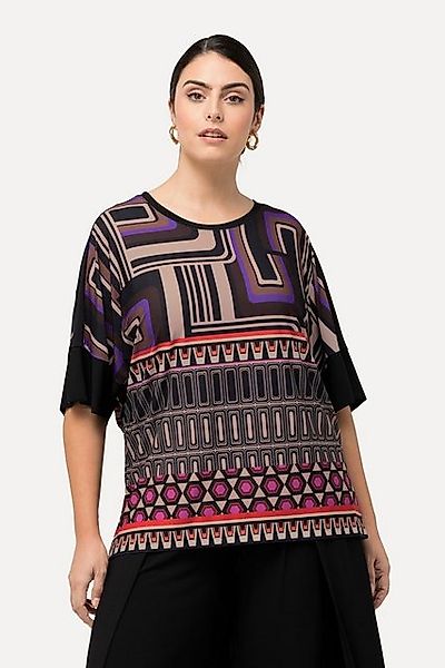 Ulla Popken T-Shirt Blusenshirt Oversized Rundhals günstig online kaufen