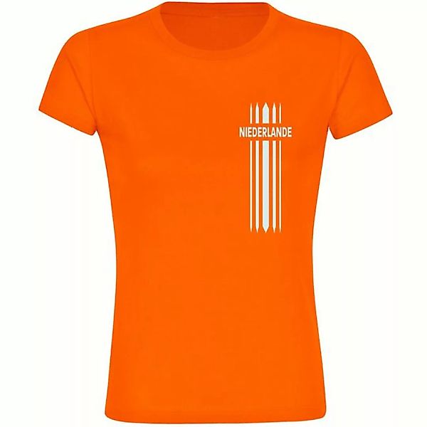multifanshop T-Shirt Damen Niederlande - Streifen - Frauen günstig online kaufen