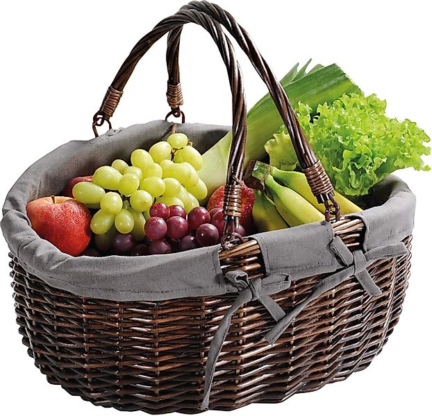 KESPER® Einkaufskorb Einkaufskorb, braun gebeizt, Weidengeflecht, günstig online kaufen