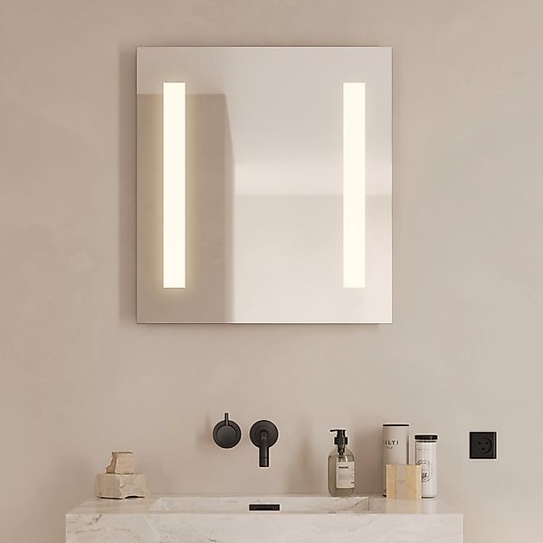 Loevschall Badspiegel »Römö Quadratisch, Spiegel mit LED Beleuchtung, Licht günstig online kaufen