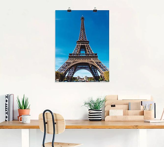 Artland Poster »Blick auf den Eiffelturm in Paris II«, Gebäude, (1 St.) günstig online kaufen