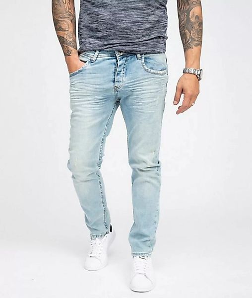 Rock Creek Regular-fit-Jeans Herren Jeans Regular Fit Hellblau RC-2109 günstig online kaufen