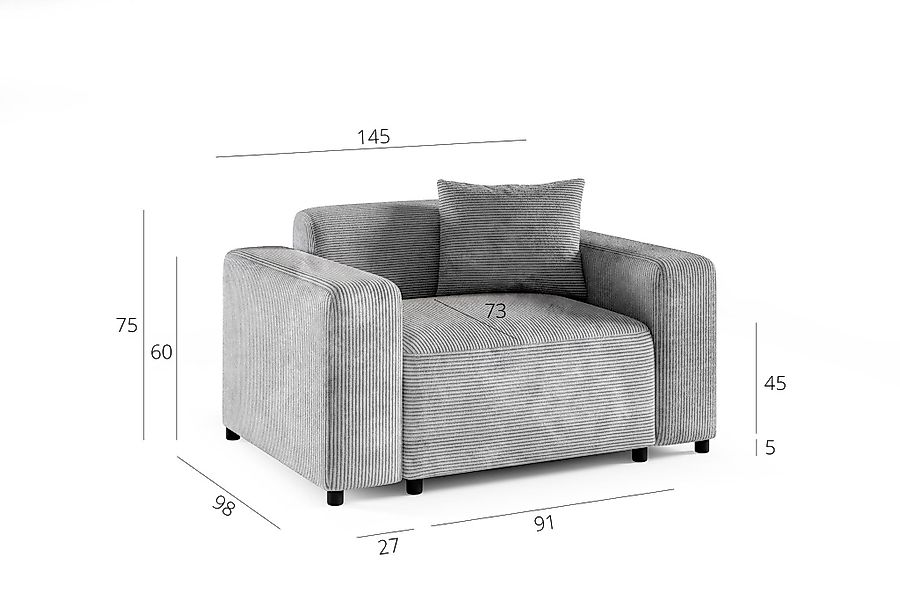 Fun Möbel Polstergarnitur Designersofa MEGAN 3-2-1 günstig online kaufen