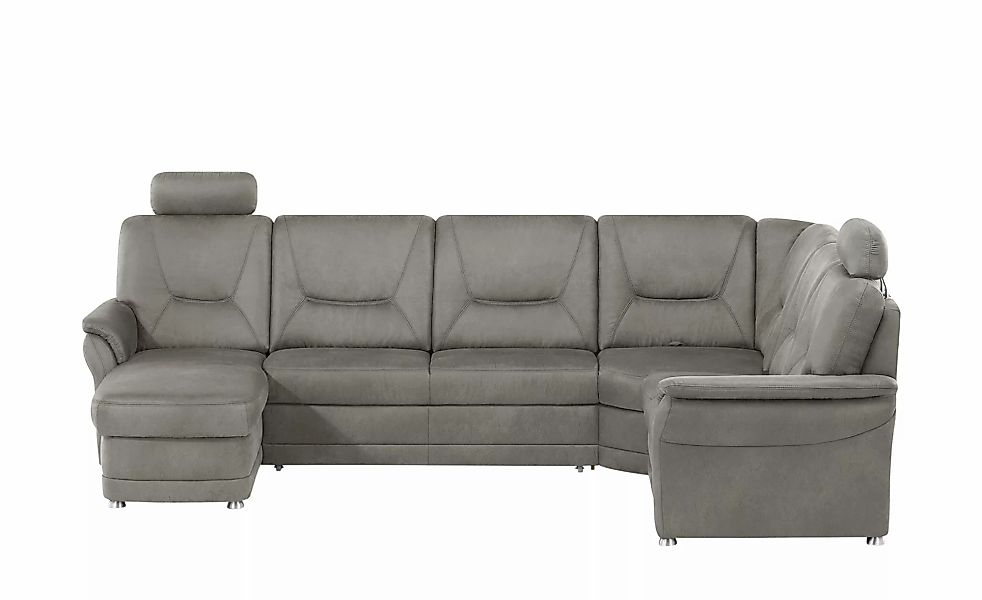 meinSofa Wohnlandschaft aus Mikrofaser Edda ¦ grau ¦ Maße (cm): B: 309 H: 9 günstig online kaufen