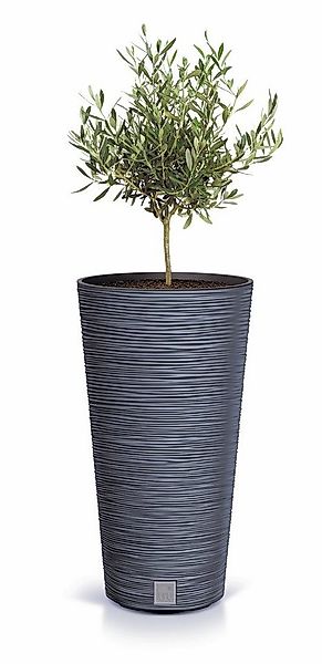 Spetebo Blumentopf Kunststoff Rillen Blumen Topf anthrazit - 58x30 cm (Stüc günstig online kaufen