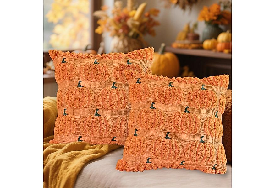 CLTYQ Kissenbezug Herbst Kürbis Kissenbezüge 45x 45 cm, (2 Stück), bestickt günstig online kaufen