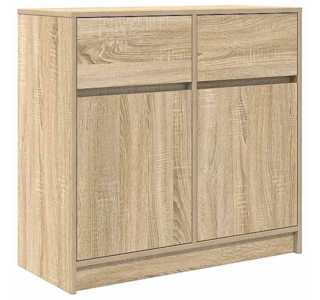 vidaXL Sideboard Sideboard mit Schublade Sonoma-Eiche 80x34x76 cm Holzwerks günstig online kaufen