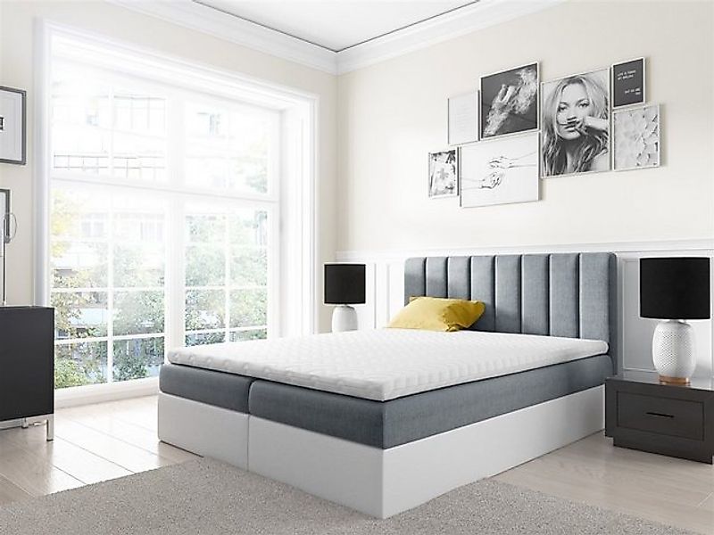 Fun Möbel Boxspringbett Boxspringbett Schlafzimmerbett GABRIEL in Stoff/Kun günstig online kaufen