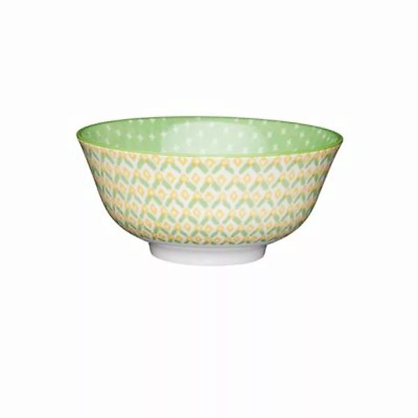 Neuetischkultur Müslischale bunt dekoriert 4er-Set Keramik hellgrün günstig online kaufen