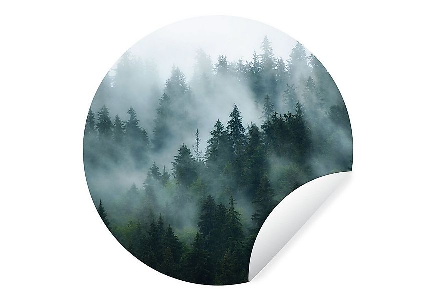 MuchoWow Wandsticker Nebel - Bäume - Wald (1 St), Wandtattoo Selbstklebend, günstig online kaufen