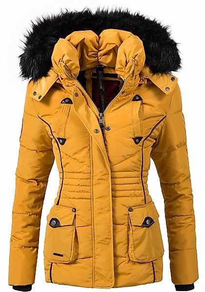 Marikoo Steppjacke "Vanilla" mitKapuze edle Winterjacke m. Kunstfellkapuze günstig online kaufen