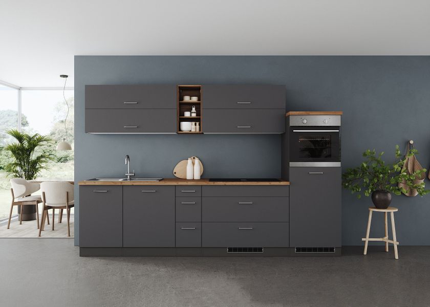 KOCHSTATION Küchenzeile KS-Milan, optional mit Muldenlüfter, günstig online kaufen