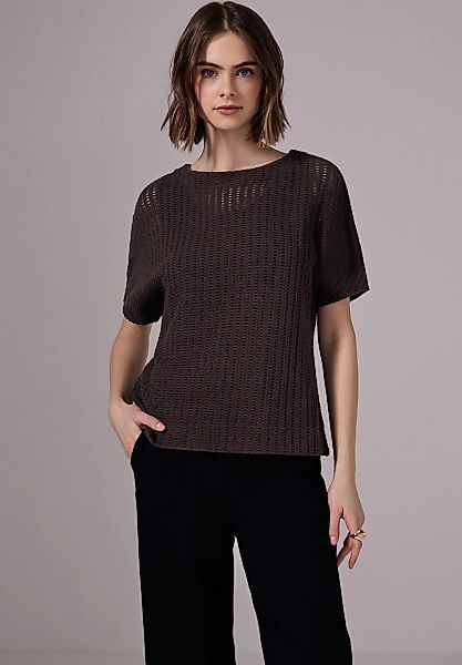 STREET ONE STUDIO T-Shirt aus Baumwolle mit Stretchante günstig online kaufen