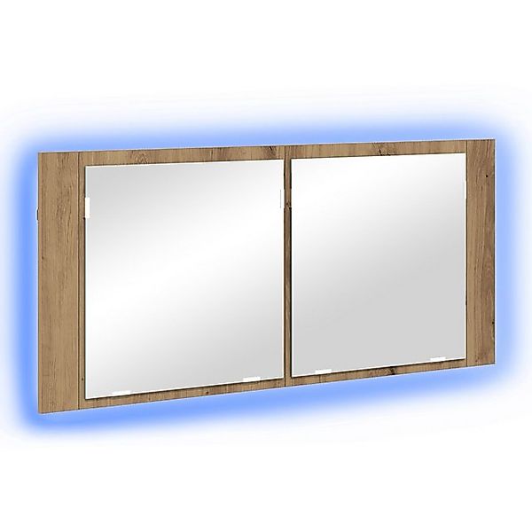 vidaXL Badezimmerspiegelschrank LED Spiegelschrank Artisan Oak 100x12x45 cm günstig online kaufen