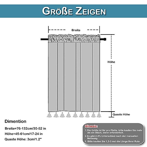 BTTO V&G Scheibengardine Kurze Fenster Gardinen günstig online kaufen