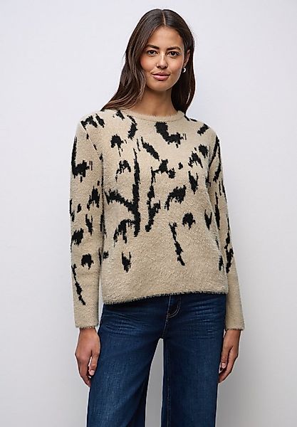 STREET ONE Rundhalspullover mit grafischem Muster günstig online kaufen