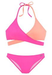 Bench. Triangel-Bikini gewickelt in zweifarbigem Design günstig online kaufen